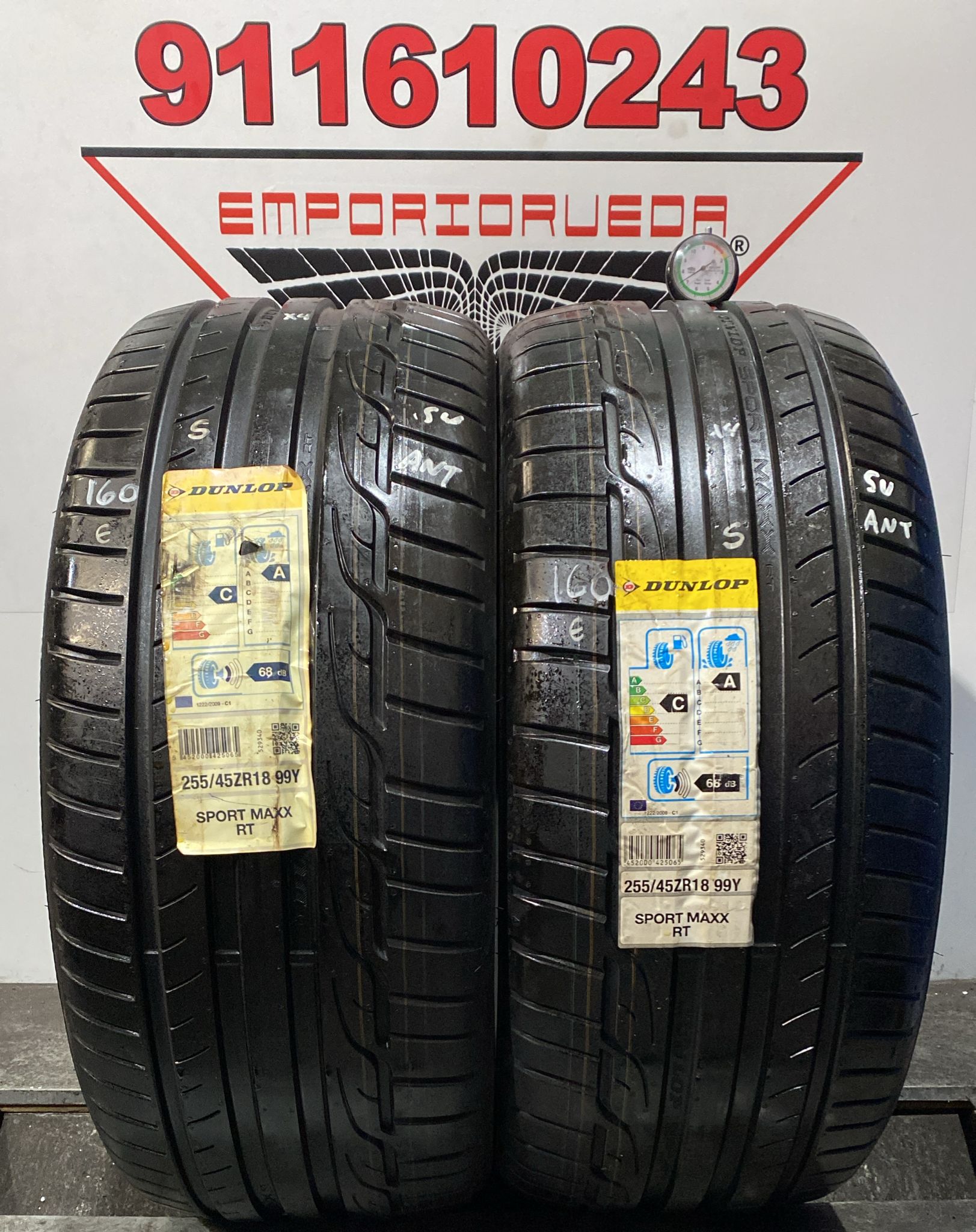 DUNLOP SPORT MAX RT USADO PREMIUM  255/45 R18 99 Y
